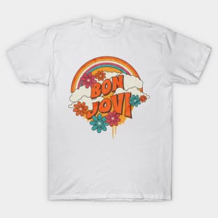 Retro Rainbow - Bon Jovi T-Shirt